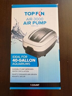 🌟 NEW 🌟 Top Fin Air-3000 Aquarium Air Pump - 40 Gallon